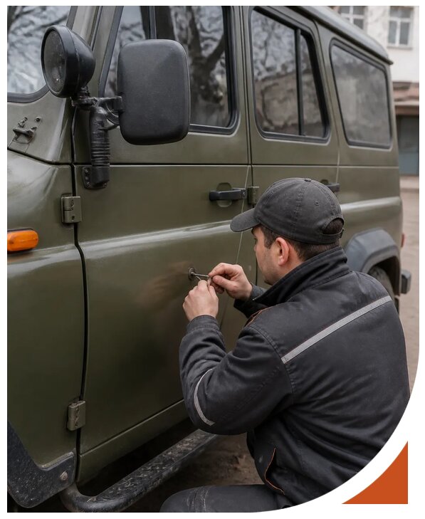 Профессиональное вскрытие автомобиля УАЗ без повреждений в Кургане